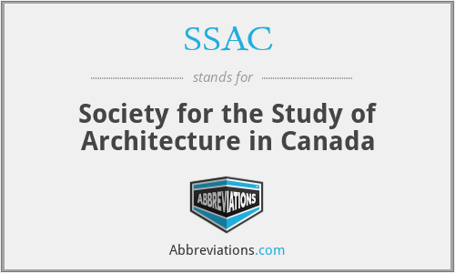 SSAC - Society for the Study of Architecture in Canada