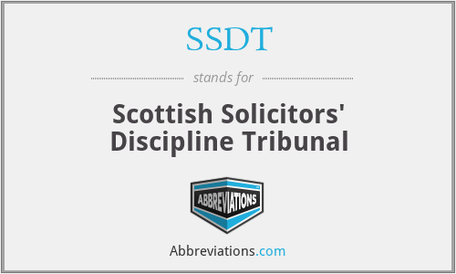 SSDT - Scottish Solicitors' Discipline Tribunal