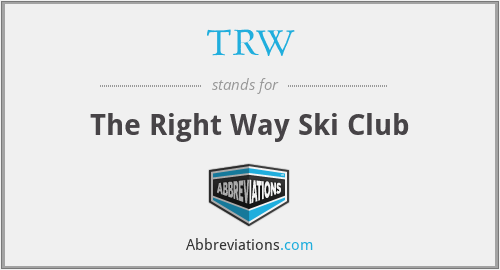 TRW - The Right Way Ski Club