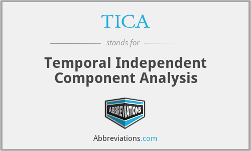 TICA - Temporal Independent Component Analysis