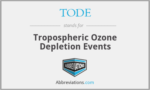 TODE - Tropospheric Ozone Depletion Events
