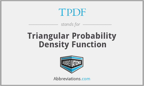 TPDF - Triangular Probability Density Function
