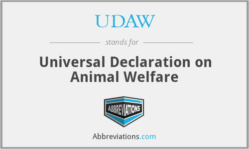UDAW - Universal Declaration on Animal Welfare