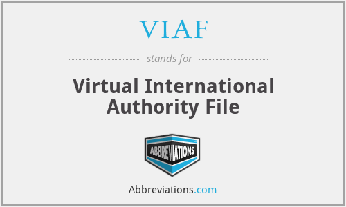 VIAF - Virtual International Authority File