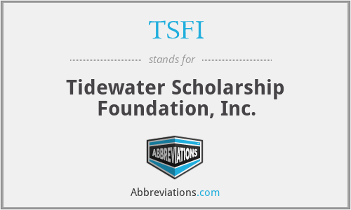TSFI - Tidewater Scholarship Foundation, Inc.