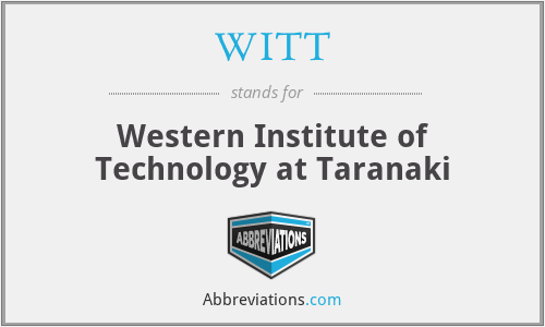 WITT - Western Institute of Technology at Taranaki