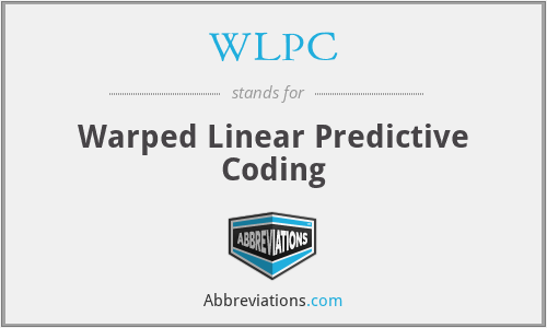 WLPC - Warped Linear Predictive Coding
