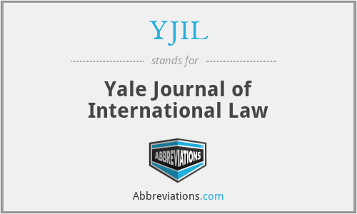 YJIL - Yale Journal of International Law