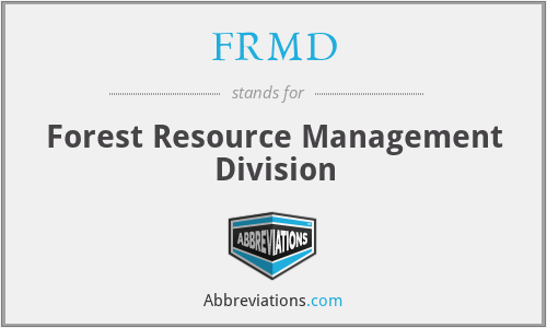 FRMD - Forest Resource Management Division