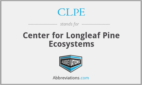 CLPE - Center for Longleaf Pine Ecosystems