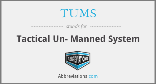 TUMS - Tactical Un- Manned System