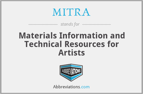 MITRA - Materials Information and Technical Resources for Artists