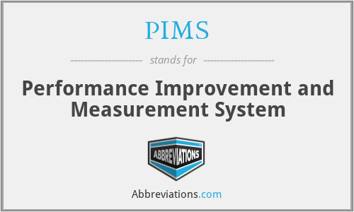 PIMS - Performance Improvement and Measurement System