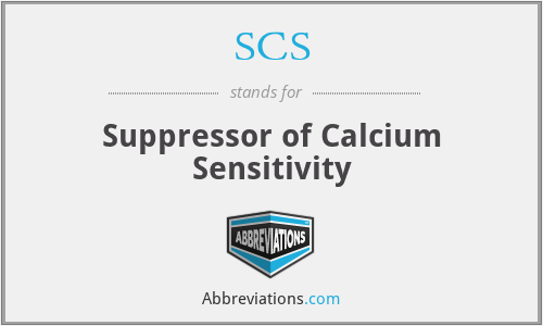 SCS - Suppressor of Calcium Sensitivity