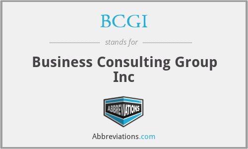 BCGI - Business Consulting Group Inc
