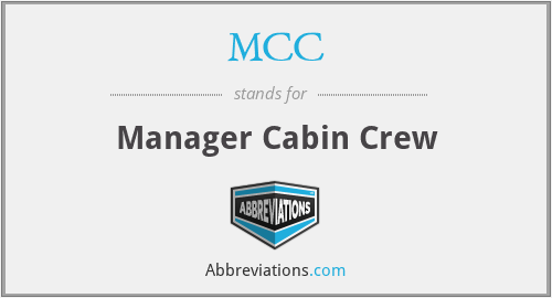 MCC - Manager Cabin Crew