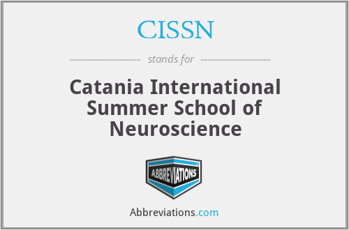 CISSN - Catania International Summer School of Neuroscience