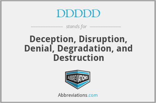 DDDDD - Deception, Disruption, Denial, Degradation, and Destruction