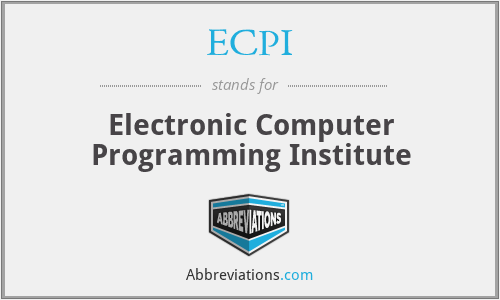 ECPI - Electronic Computer Programming Institute