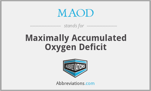 MAOD - Maximally Accumulated Oxygen Deficit