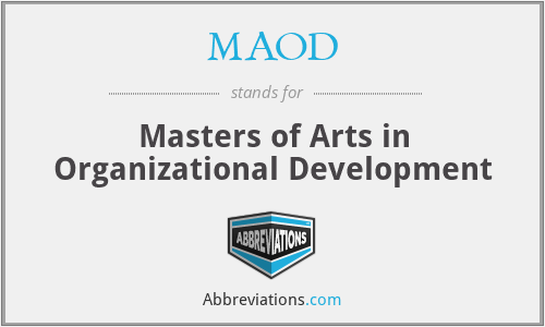 MAOD - Masters of Arts in Organizational Development