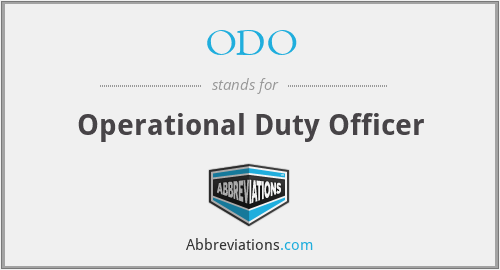 ODO - Operational Duty Officer