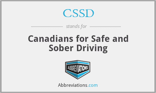 CSSD - Canadians for Safe and Sober Driving