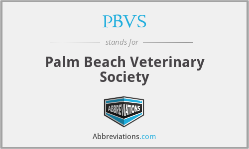 PBVS - Palm Beach Veterinary Society