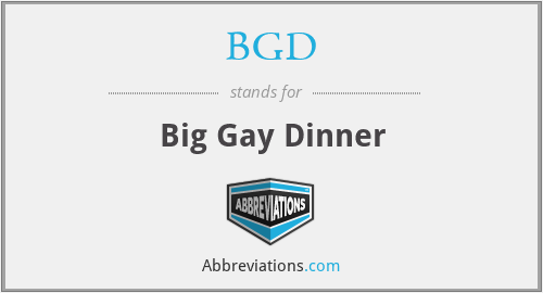 BGD - Big Gay Dinner