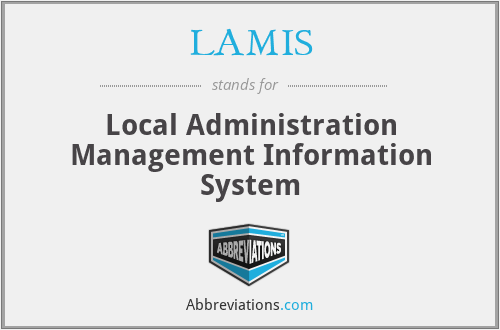 LAMIS - Local Administration Management Information System