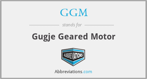 GGM - Gugje Geared Motor