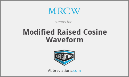 MRCW - Modified Raised Cosine Waveform