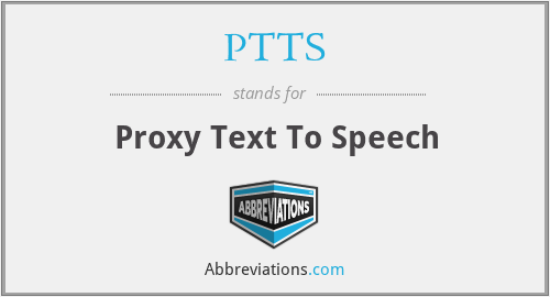 PTTS - Proxy Text To Speech