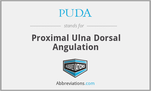 PUDA - Proximal Ulna Dorsal Angulation