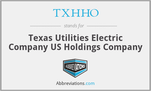 TXHHO - Texas Utilities Electric Company US Holdings Company