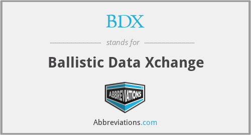 BDX - Ballistic Data Xchange