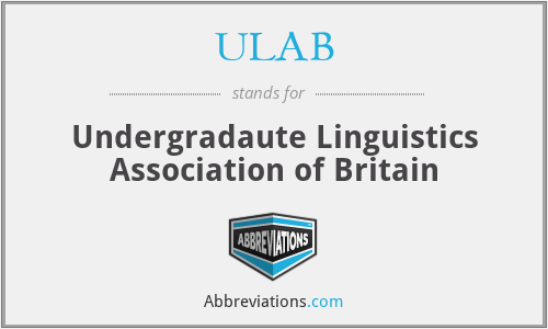 ULAB - Undergradaute Linguistics Association of Britain