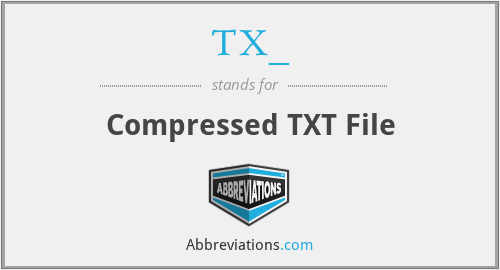 TX_ - Compressed TXT File