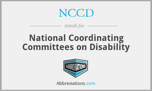NCCD - National Coordinating Committees on Disability