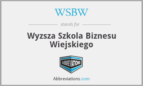 WSBW - Wyzsza Szkola Biznesu Wiejskiego