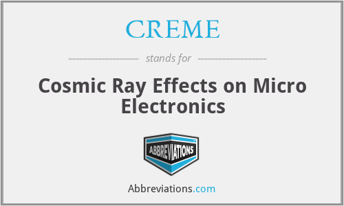 CREME - Cosmic Ray Effects on Micro Electronics