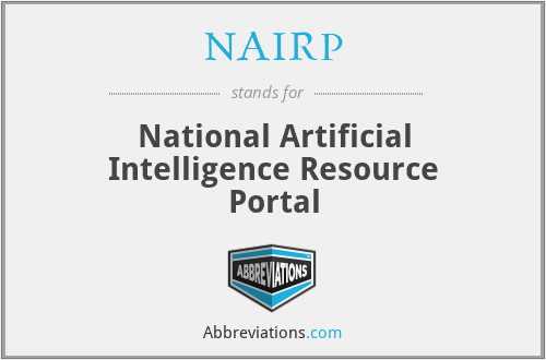 NAIRP - National Artificial Intelligence Resource Portal