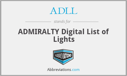 ADLL - ADMIRALTY Digital List of Lights
