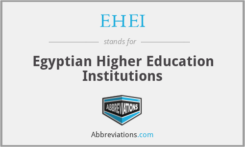 EHEI - Egyptian Higher Education Institutions