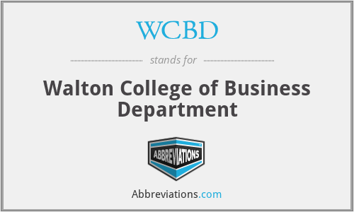 WCBD - Walton College of Business Department