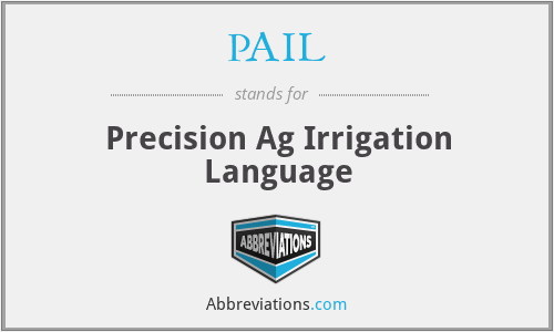 PAIL - Precision Ag Irrigation Language