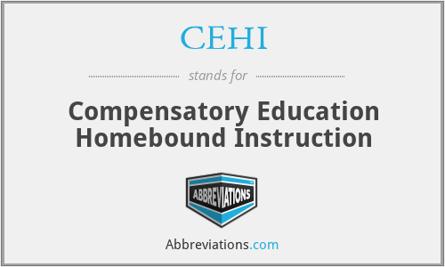 CEHI - Compensatory Education Homebound Instruction