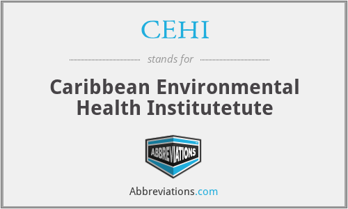 CEHI - Caribbean Environmental Health Institutetute