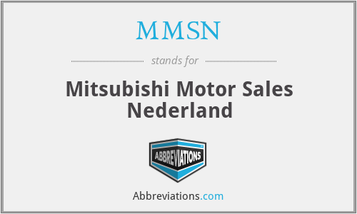 MMSN - Mitsubishi Motor Sales Nederland