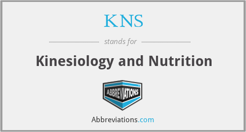 KNS - Kinesiology and Nutrition